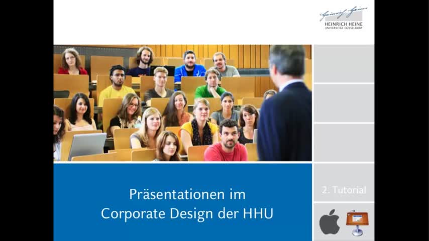 Tutorial 2: Präsentationsvorlagen der HHU (Mac, Keynote)