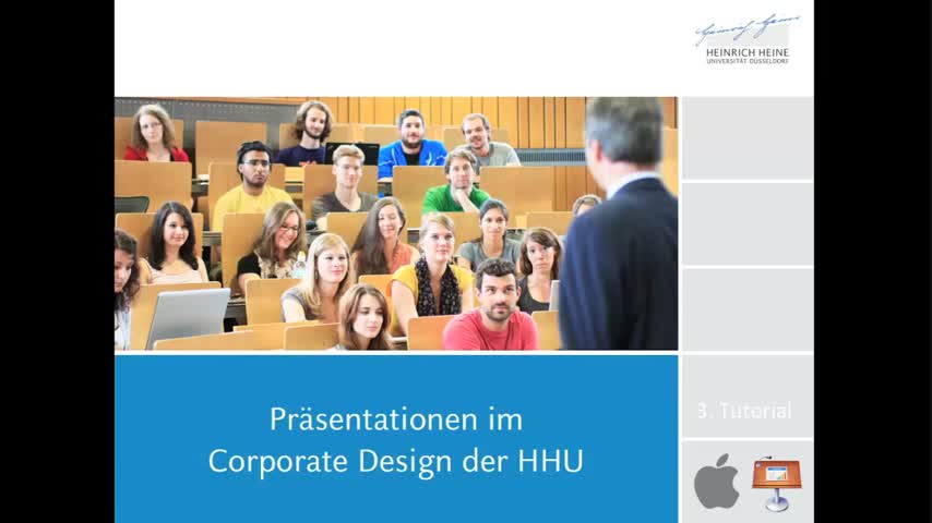 Tutorial 3: Präsentationsvorlagen der HHU (Mac, Keynote)