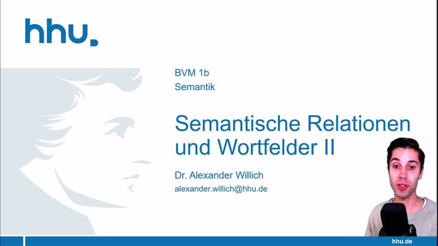 Semantik 06: Semantische Relationen und Wortfelder II
