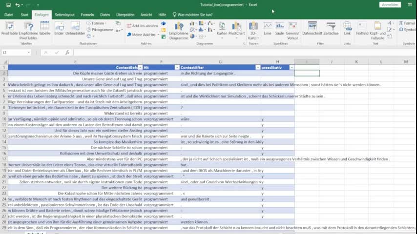 Annotation in Excel