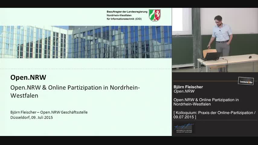 Open.NRW & Online Partizipation in Nordrhein-Westfalen