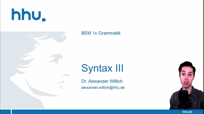 Grammatik 11: Syntax III