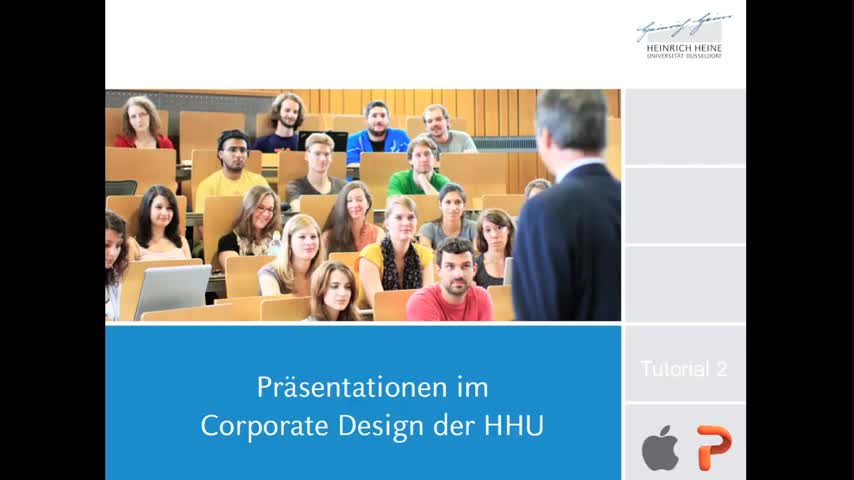 Tutorial 2: Präsentationsvorlagen der HHU (Mac, PowerPoint)