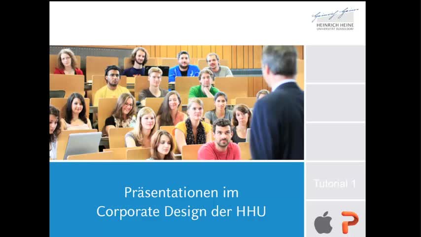 Tutorial 1: Präsentationsvorlagen der HHU (Mac, PowerPoint)