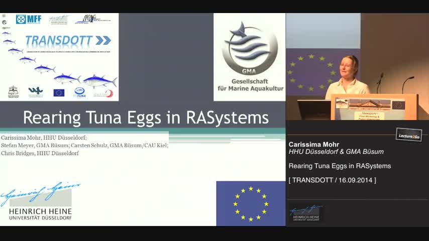 Rearing Tuna Eggs in RASystems