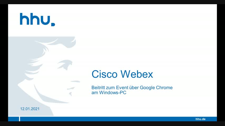 Cisco Webex: Beitritt zu Events (PC/Chrome)