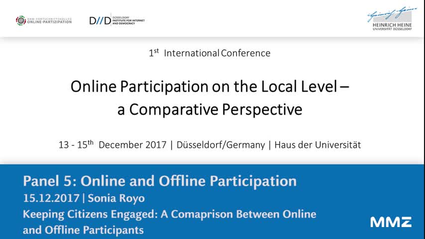 Keeping Citizens Engaged: A Comparison between Online and Offline Participants