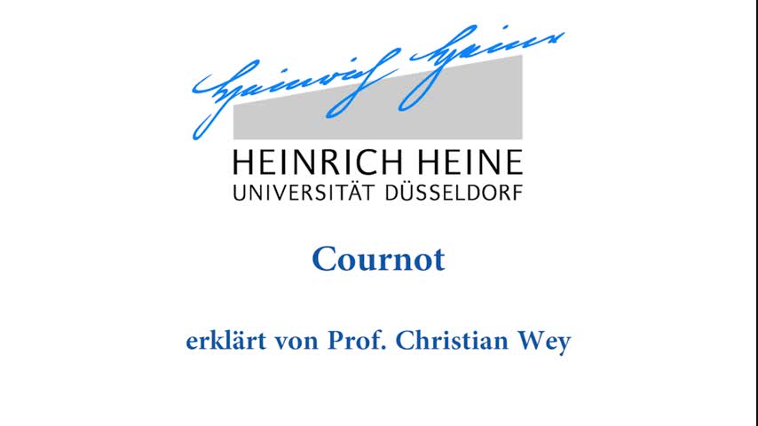 My-Prof@home: Cournot