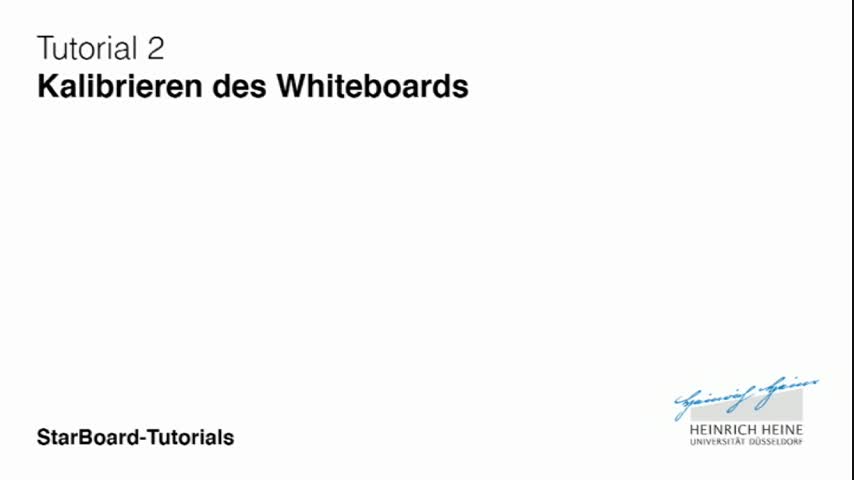 2: Kalibrieren des Whiteboards
