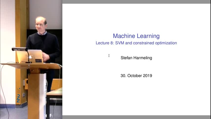 Machine Learning 08 Support Vector Machine 2019/20