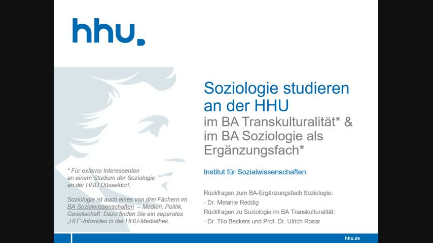 Soziologie studieren im BA TKU und im BA EF Soz.