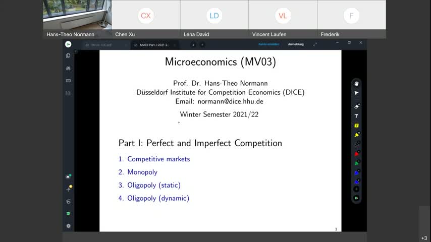 MV03/05 Mircoeconomics Lecture #01