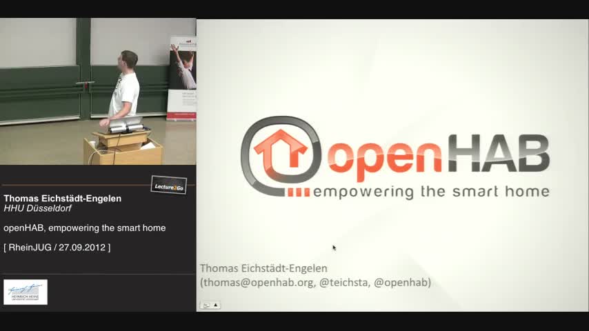 Link zum Vortrag openHAB, empowering the smart home