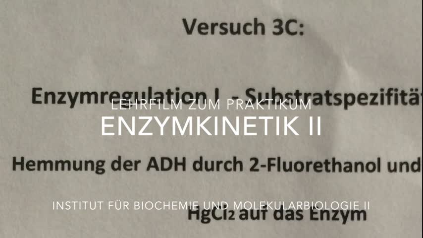Versuch Enzymkinetik II - irreversible ADH-Hemmung