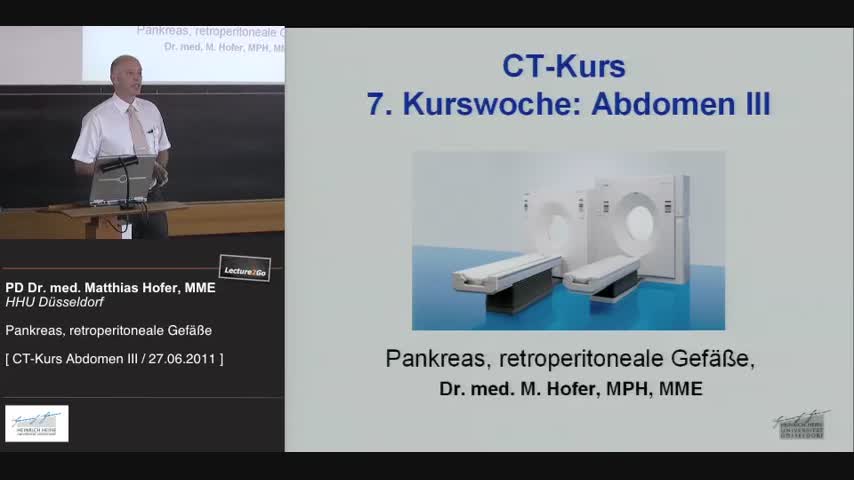 CT-Kurs: 7. Abdomen III: Pankreas, retroperitoneale Gefäße
