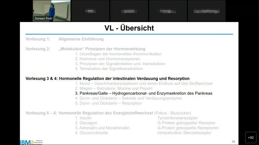 TB5 Biochemie VL 4 Hormonelle Regulation der intestinalen Verdauung und Resorption Teil 2_14.11.2022_D. Floss