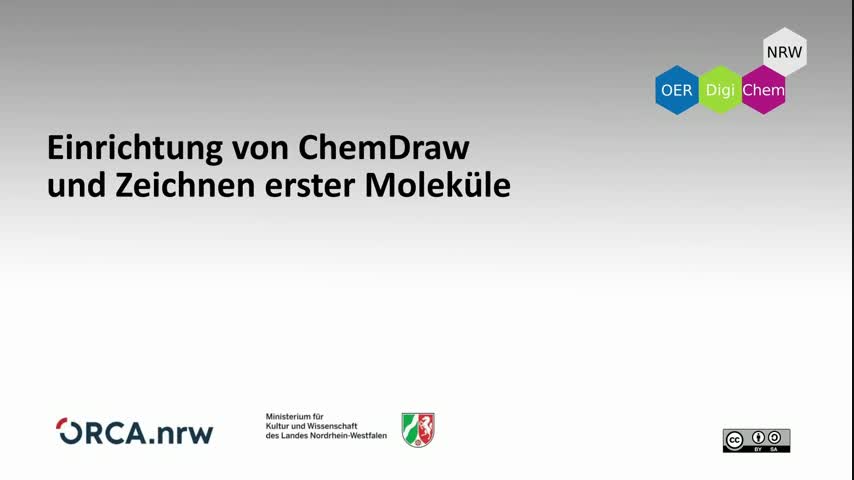 Chemdraw: Seiteneinrichtung und Zeichnen des ersten Moleküls (alte Version)