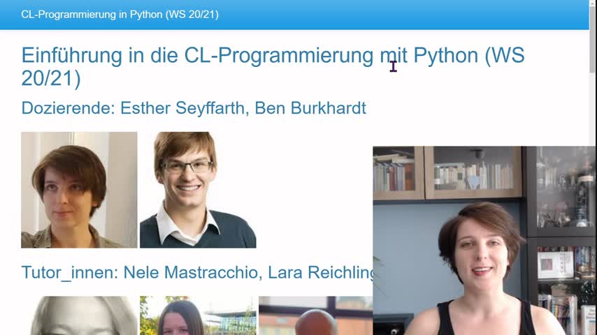 Erstsemesterbegrüßung Computerlinguistik (Seyffarth)