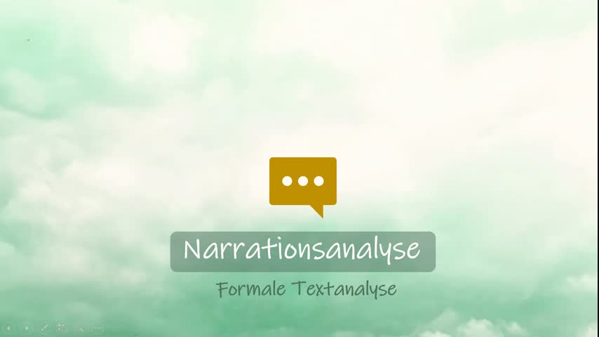Narrationsanalyse - Formale Textnanalyse