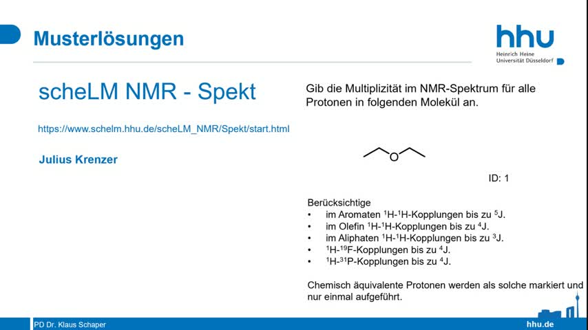 scheLM NMR Beispiel 1