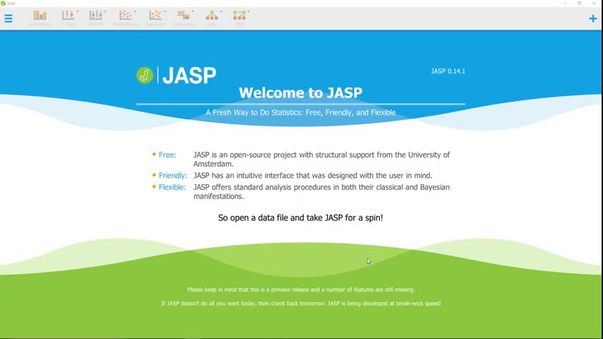 Die Modellspezifikation und KFA eines latenten Faktors mit JASP