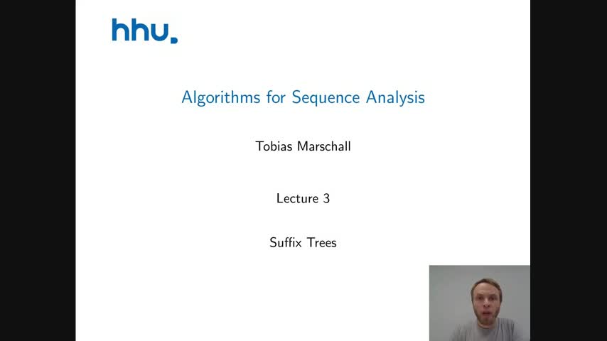 Algorithms for Sequence Analysis Lecture 03