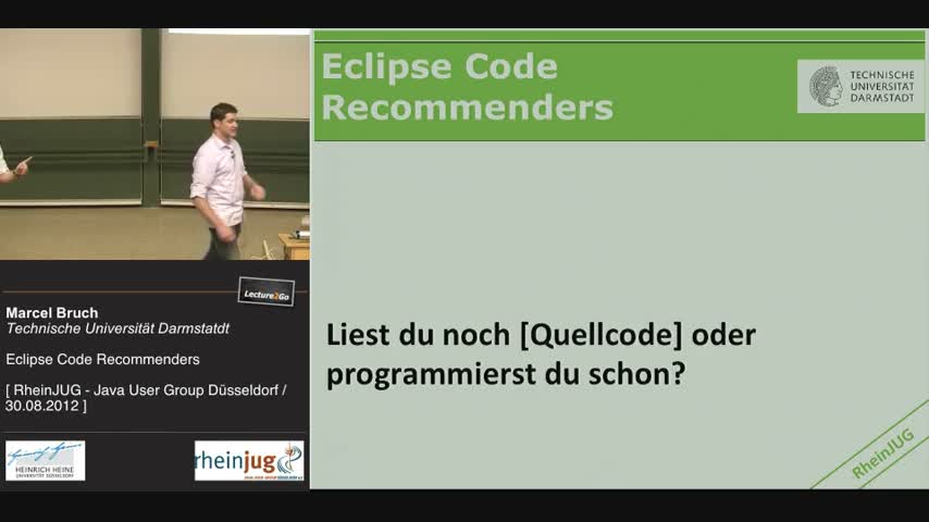 Link zum Vortrag Eclipse Code Recommenders - Liest Du noch [Quellcode] oder programmierst Du schon?