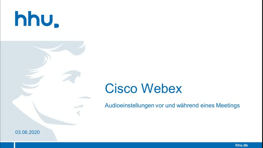 Cisco Webex: Audioeinstellungen