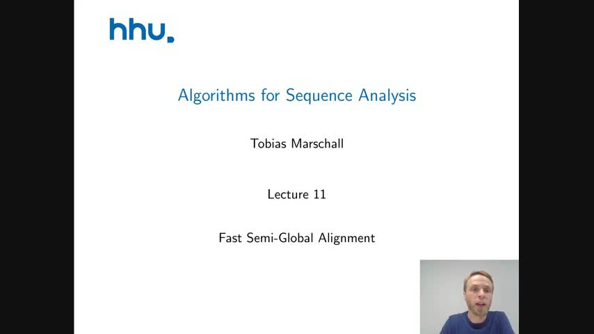 Algorithms for Sequence Analysis Lecture 11
