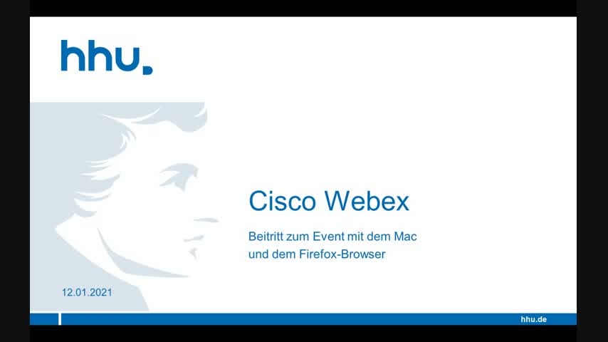 Cisco Webex: Beitritt zu Events (Mac/Firefox)