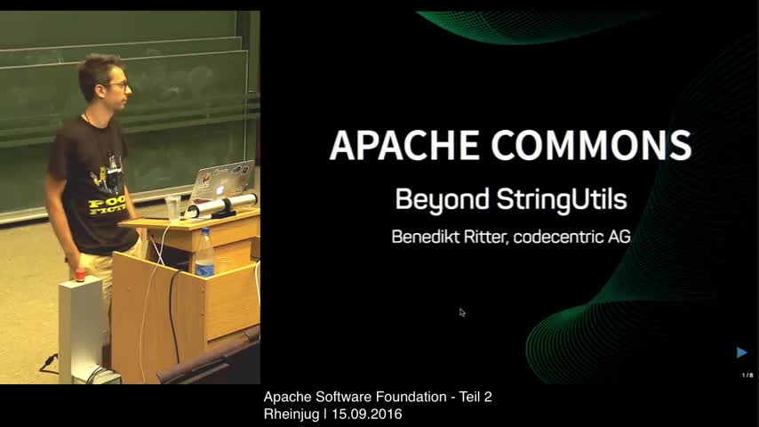 Link zum Vortrag Apache Software Foundation Roadshow - Lightning Talks