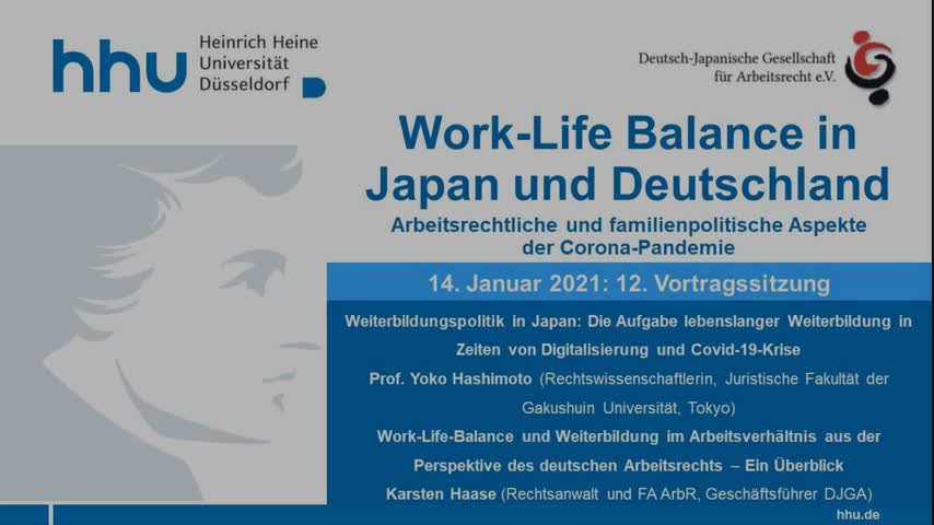12 Weiterbildungspolitik in Japan & Work-Life-Balance und Weiterbildung im Arbeitsverhältnis aus der Perspektive des deutschen Arbeitsrechts