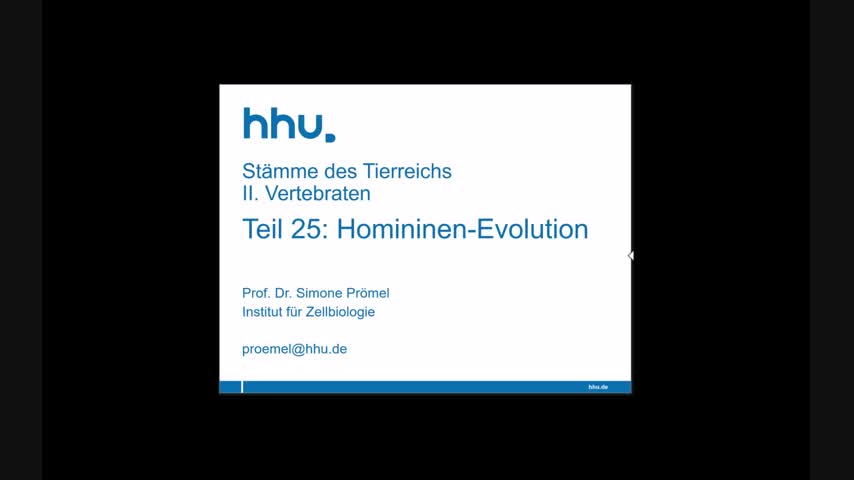 Bio130 Grundlagen Zoologie - Vorlesung 2023-07-10 -  Homininen-Evolution
