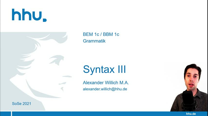 Grammatik 10: Syntax III
