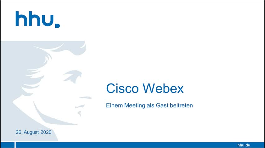 Cisco Webex: Als Gast beitreten