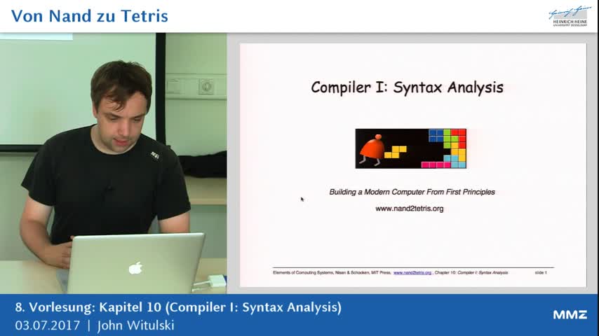 Von Nand zu Tetris 8:  K10 (Compiler I: Syntax Analysis)