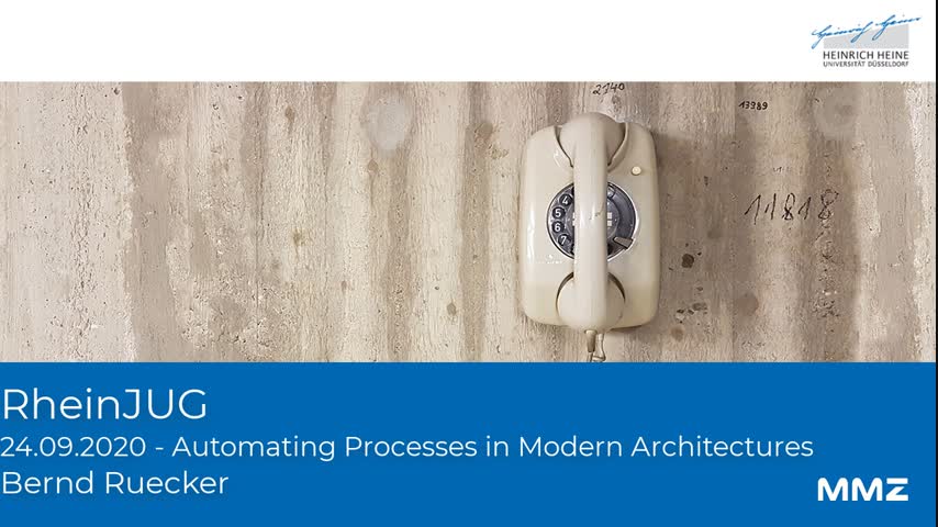 Link zum Vortrag RheinJUG - Automating Processes in Modern Architectures 