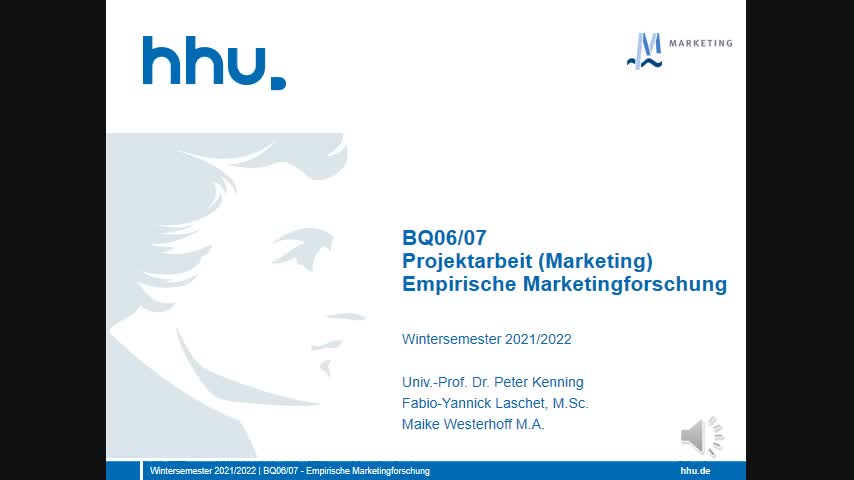 Sitzung 8 Modul BQ06 07 Empirische Marketingforschung