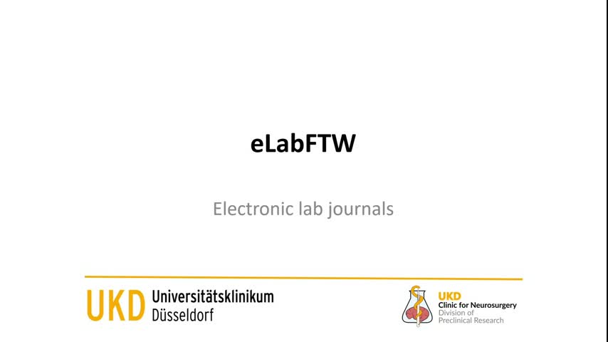 Basics of Labwork: elabftw practical
