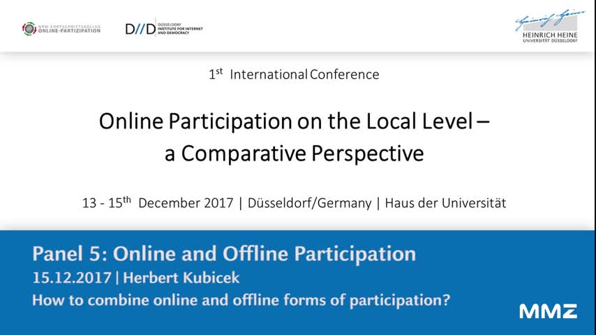 How to combine online and offline Participation?
