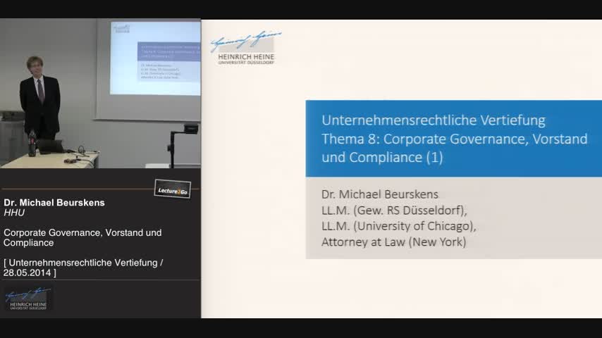 8. Corporate Governance, Vorstand und Compliance (1)