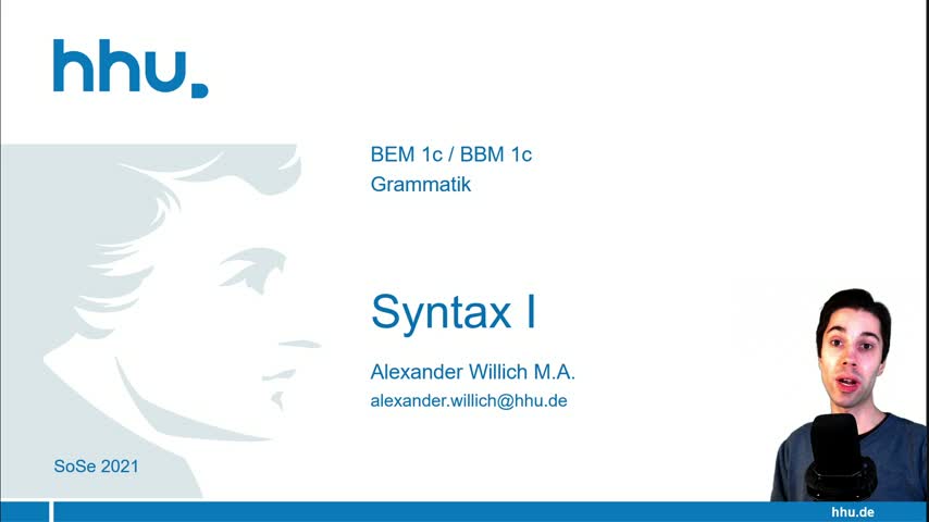 Grammatik 08: Syntax I