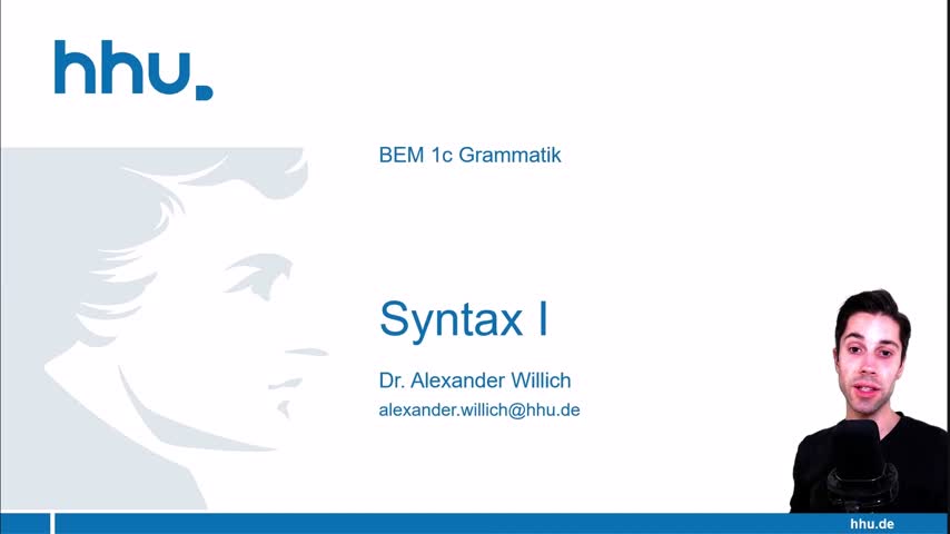 Grammatik 09: Syntax I