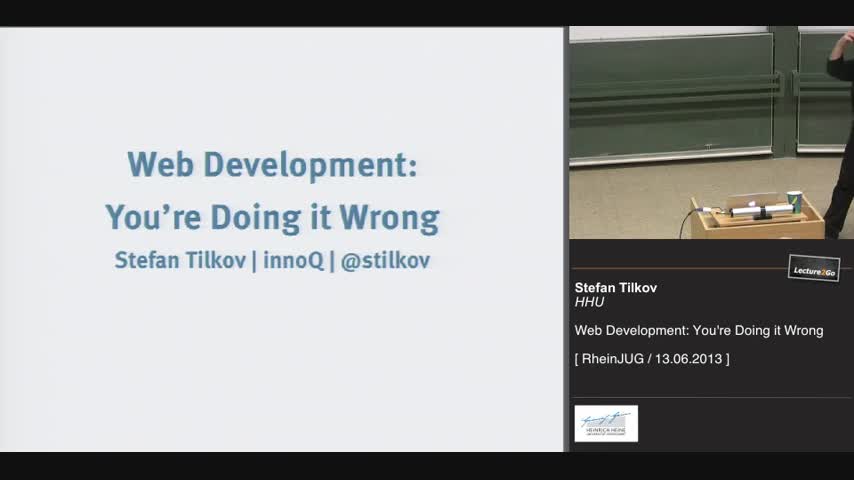 Link zum Vortrag Web Development: You're Doing it Wrong