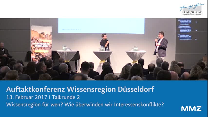 Wissensregion Düsseldorf - Talkrunde 2: Wissensregion für wen? Wie überwinden wir Interessenskonflikte?