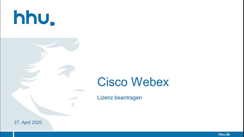 Cisco Webex: Lizenz beantragen
