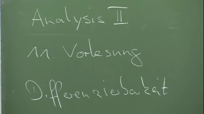 Analysis II 11. Vorlesung