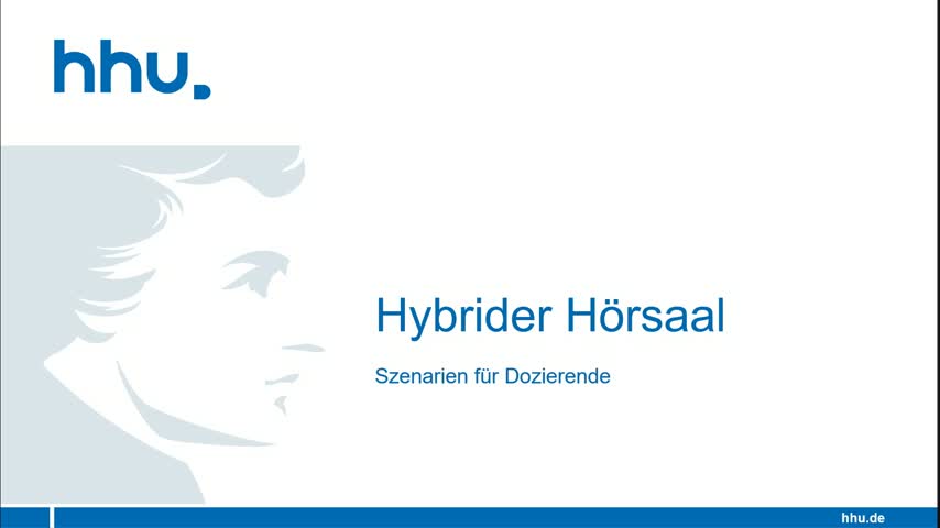 HHU Hybrider Hoersaal 2 - Szenarien für Dozierende