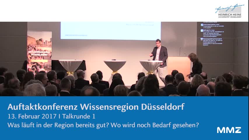 Wissensregion Düsseldorf 2017 - Talkrunde 1: Was läuft in der Region bereits gut? Wo wird noch Bedarf gesehen?