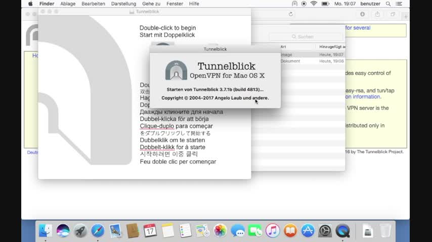 Installation von VPN (Tunnelblick) auf dem Mac